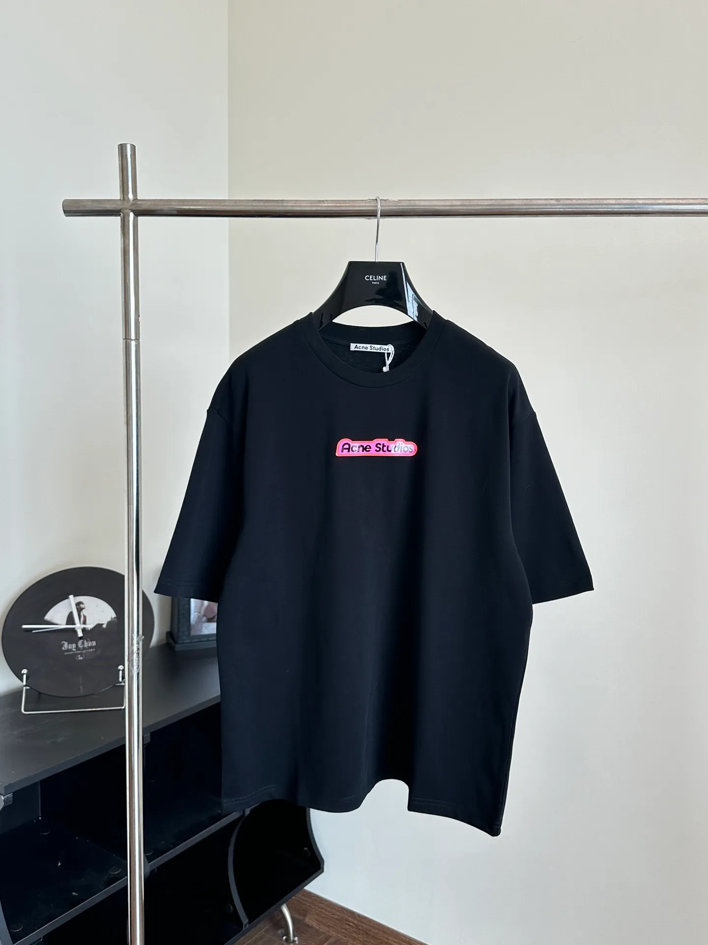 acne studio 24SS logo T Size：S/M/L 24 Classic logo Pinklogo Same Style 😬